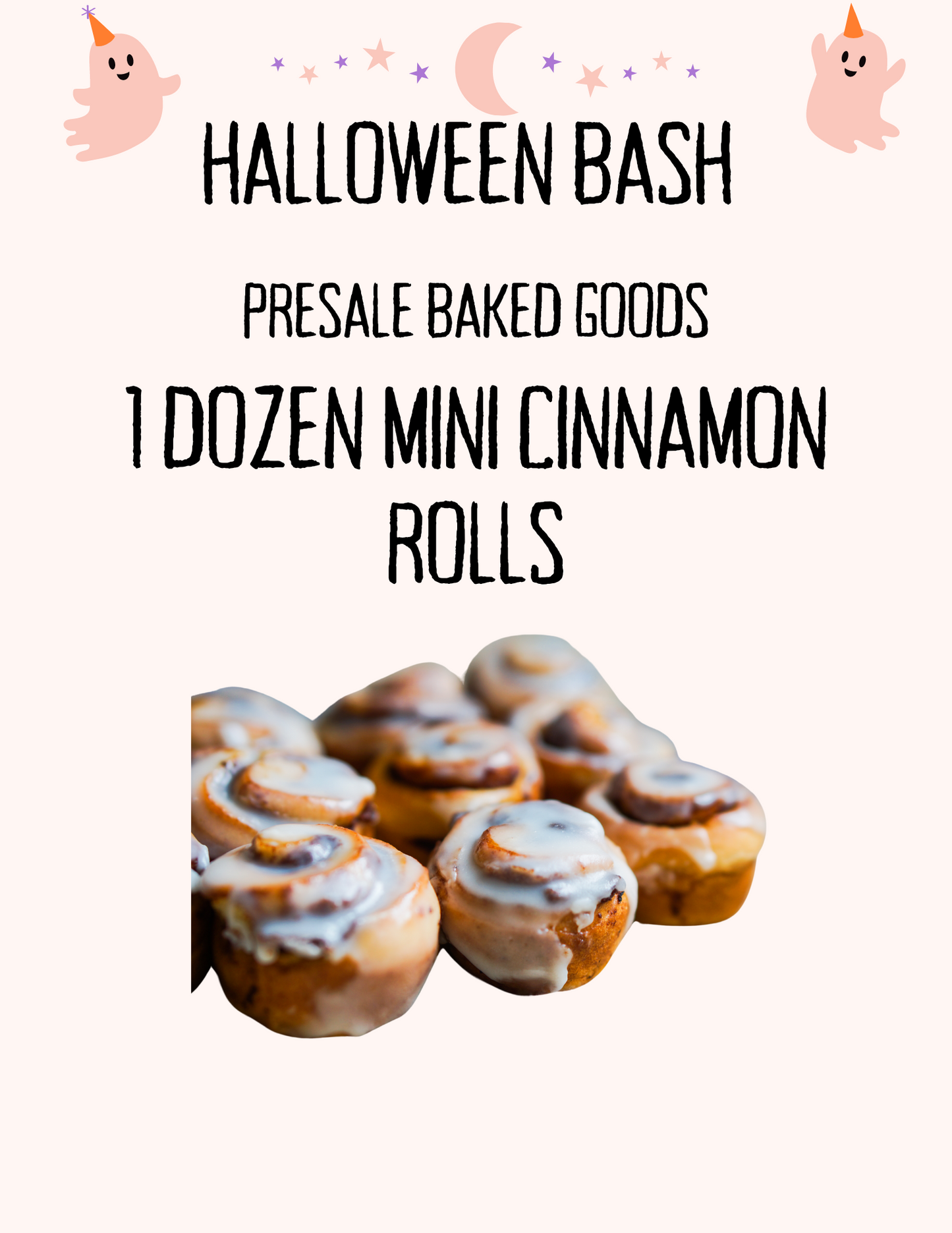 One Dozen Mini Cinnamon Rolls
