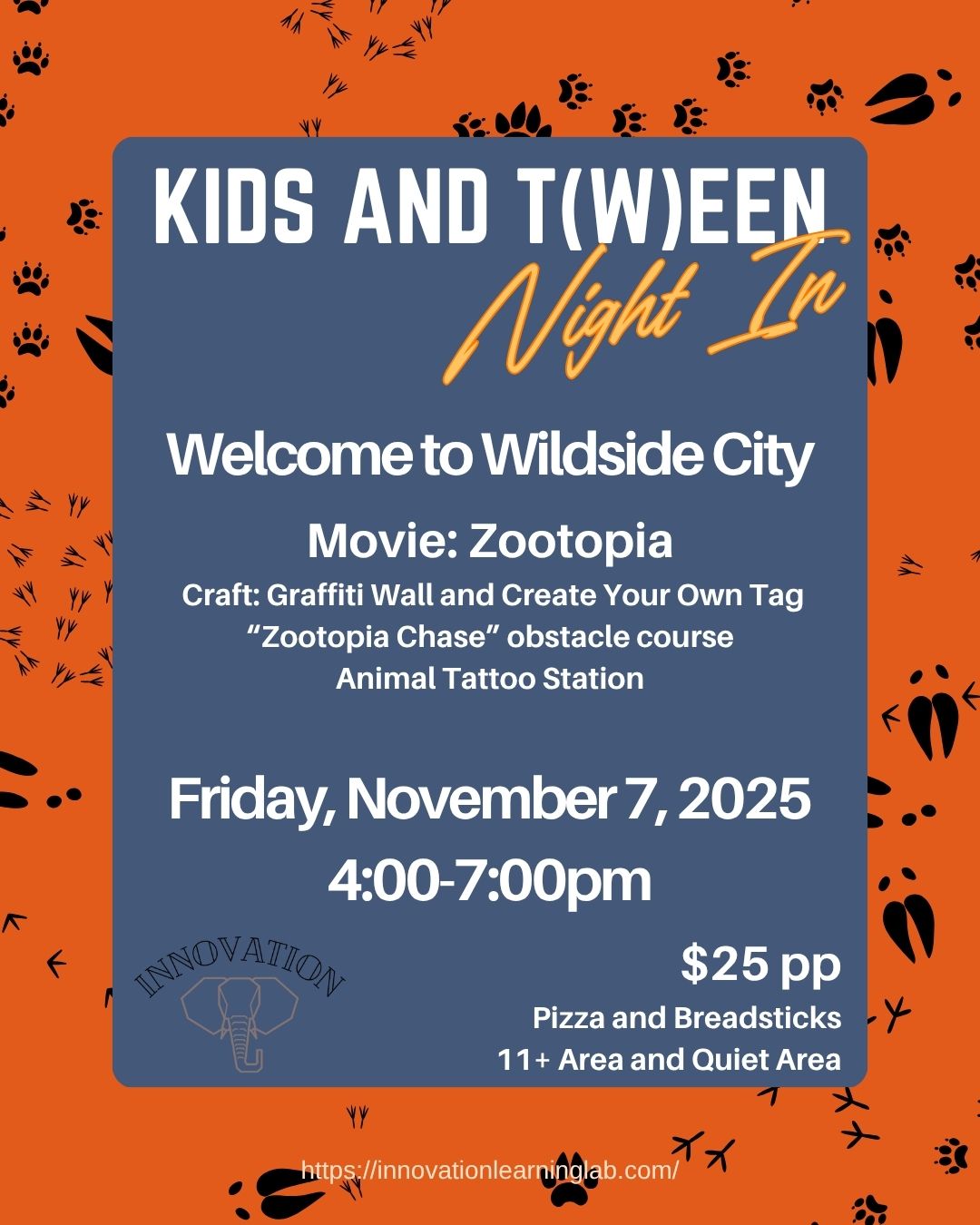 November 7th: Kid and Teen Night In