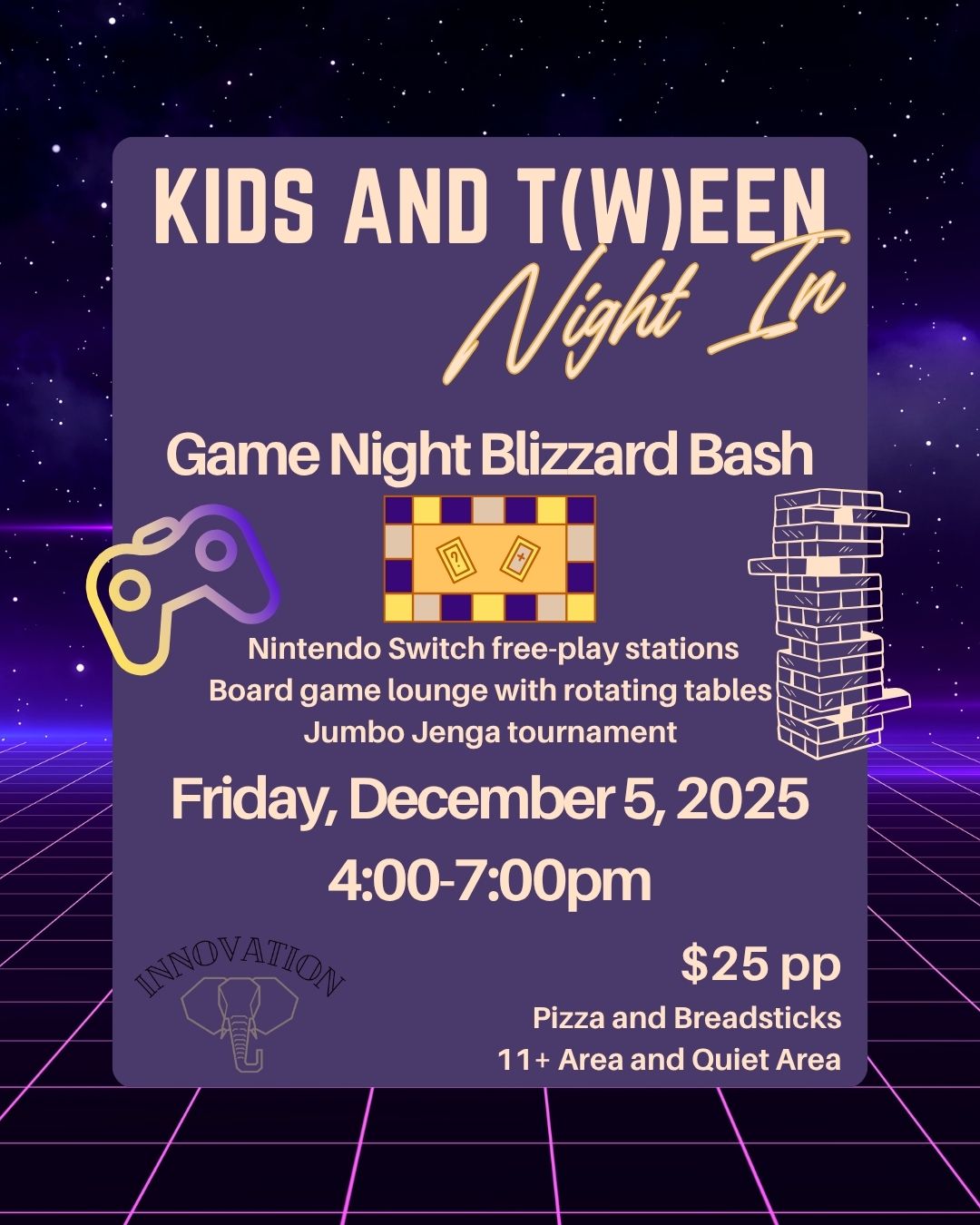 December 5th: Kid and Teen Night In