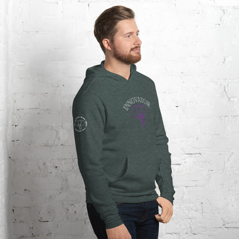 Adult Hoodie - Purple Elephant