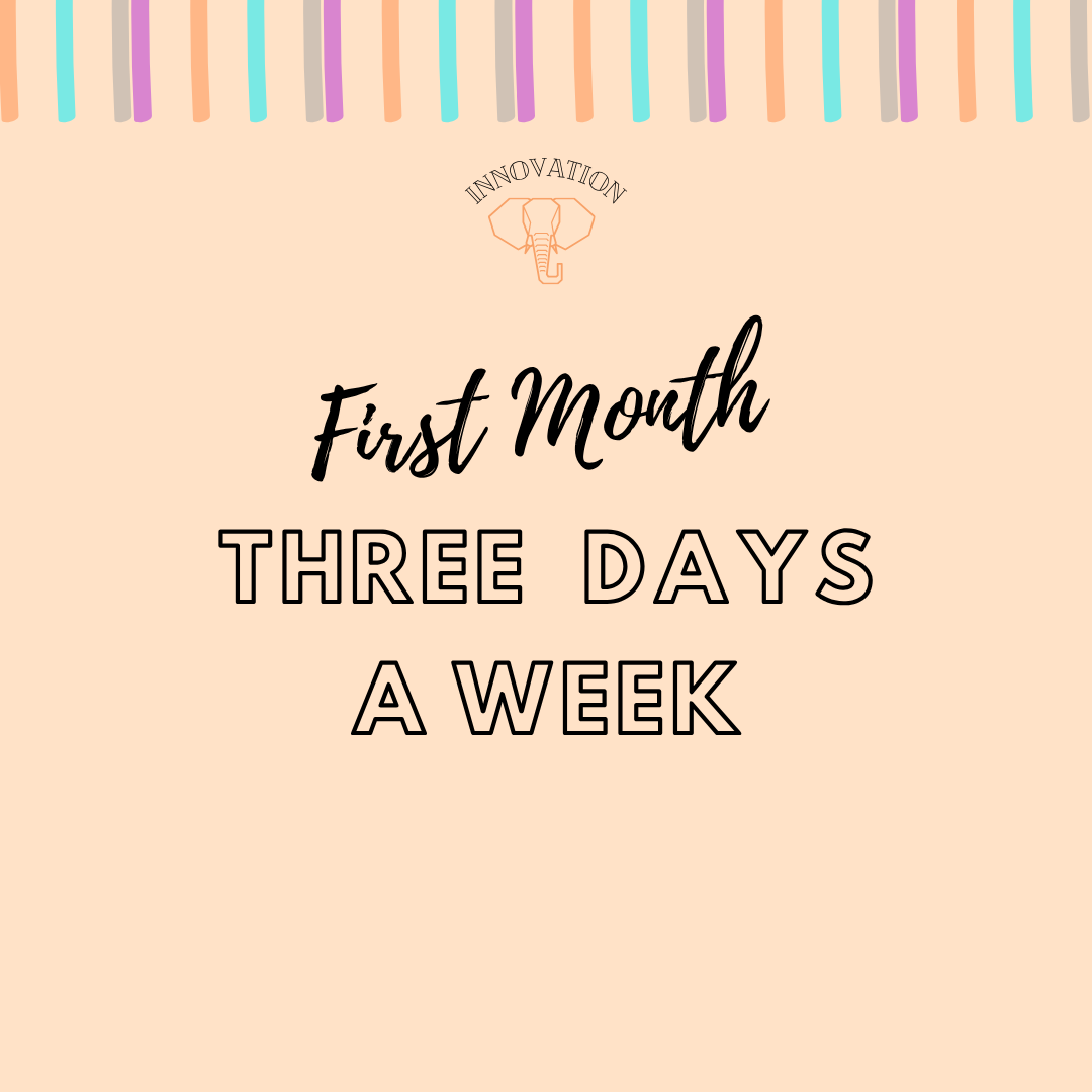 Three Days A Week -  First Month