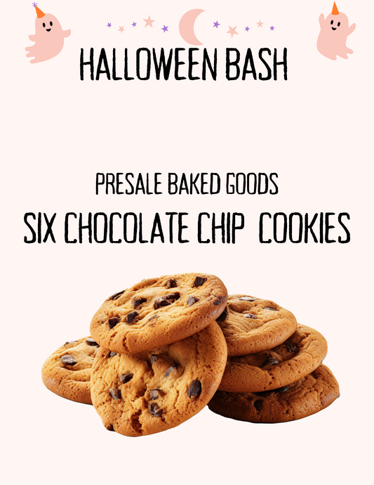 Six Chocolate Dipped Chocolate Chip Cookies