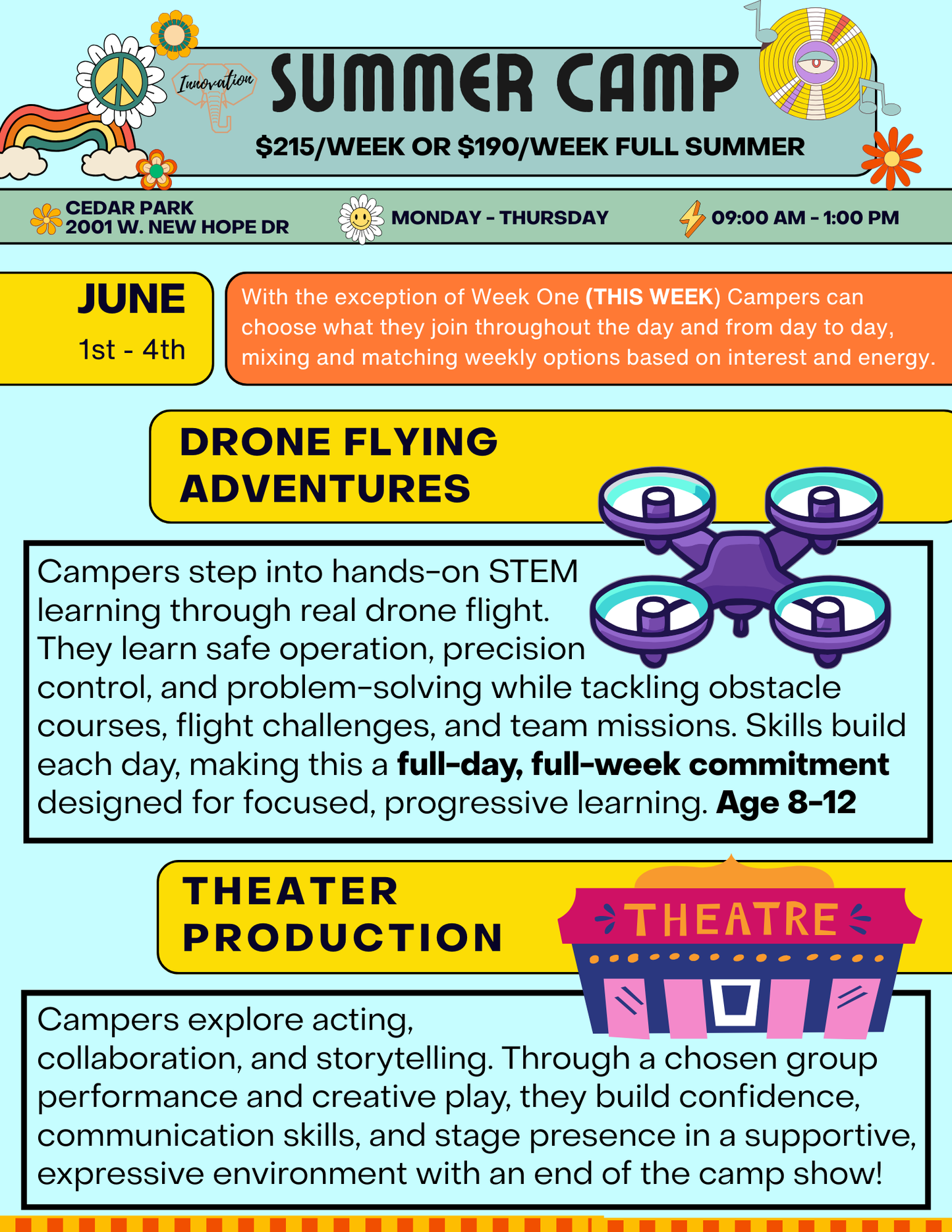 Camp June 1st-4th (Drone or Theater)