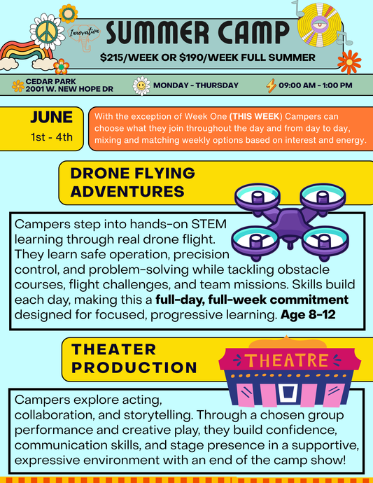 Camp June 1st-4th (Drone or Theater)