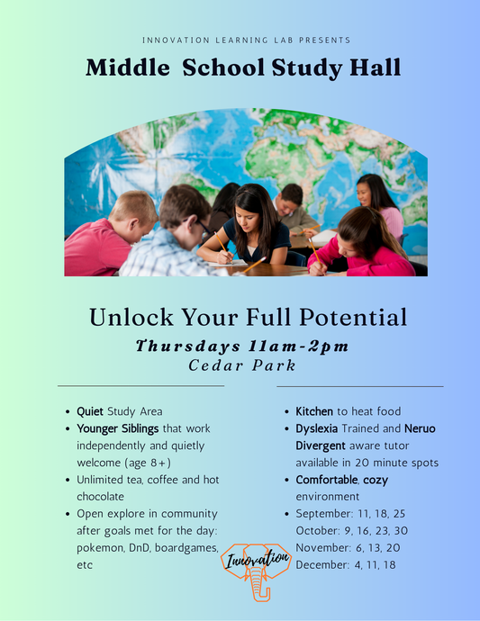 Study Hall: MS Thursdays - Monthly Payment