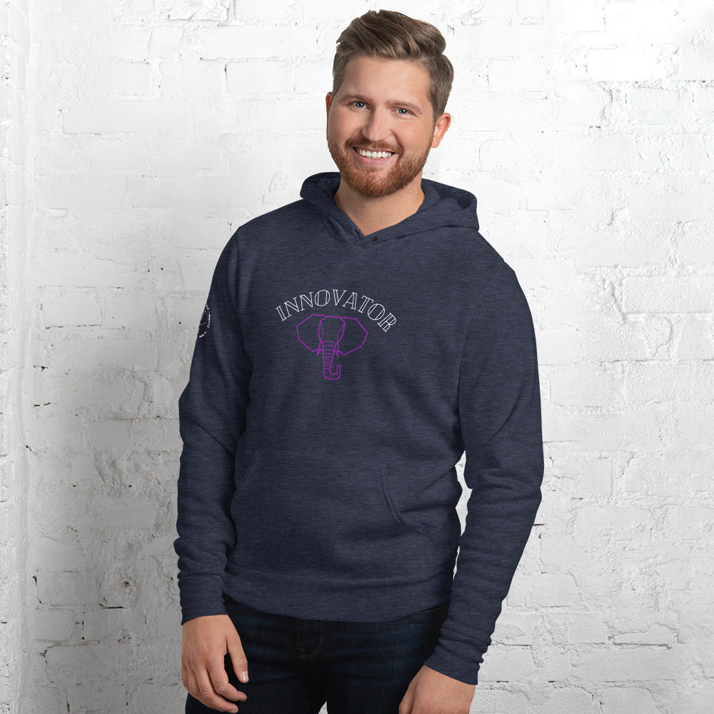 Adult Hoodie - Purple Elephant