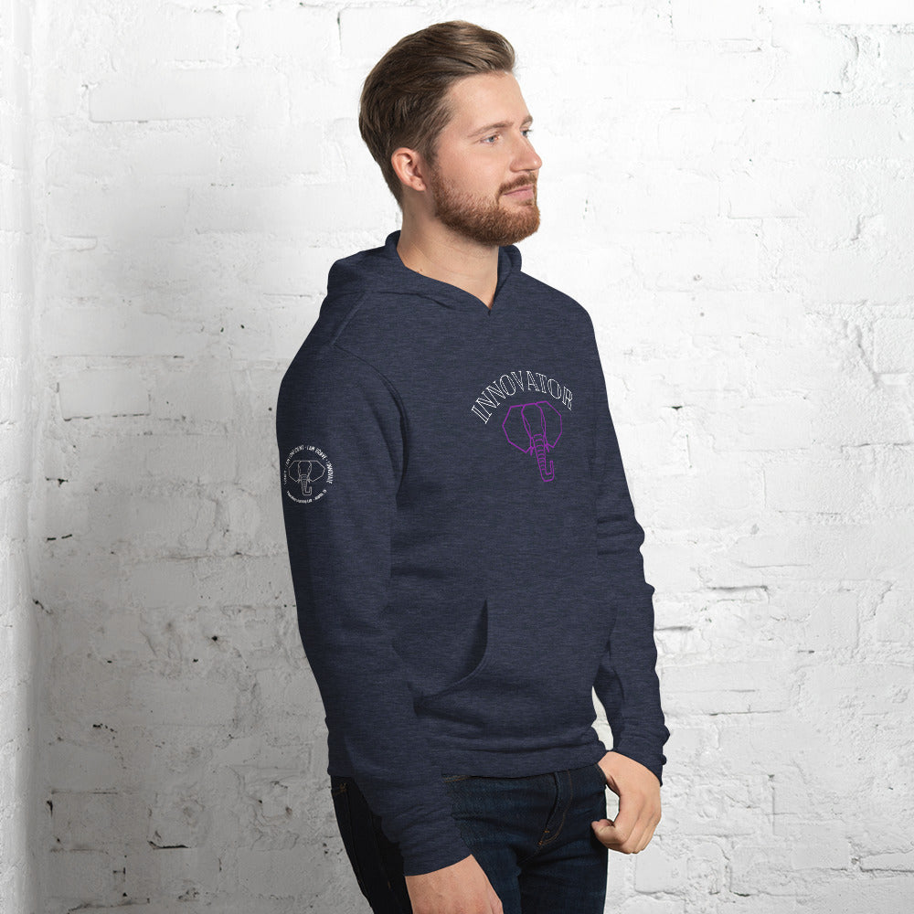 Adult Hoodie - Purple Elephant